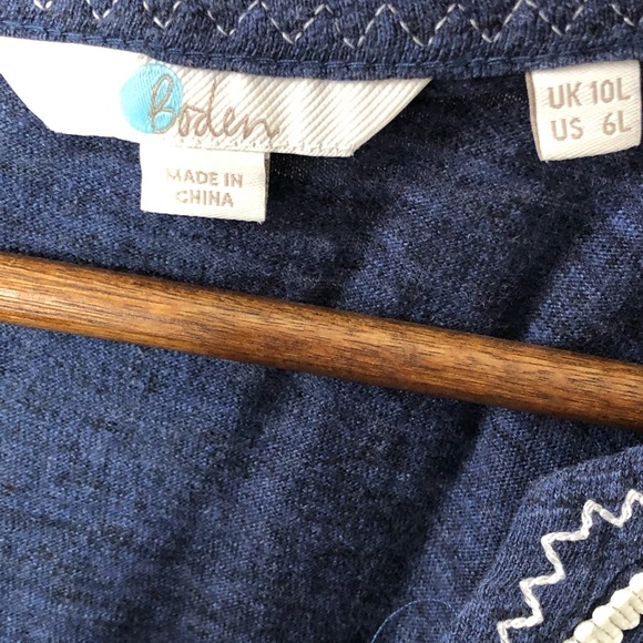 Navy Boden Pom Pom dress adorable! Size 6L - Picture 6 of 7